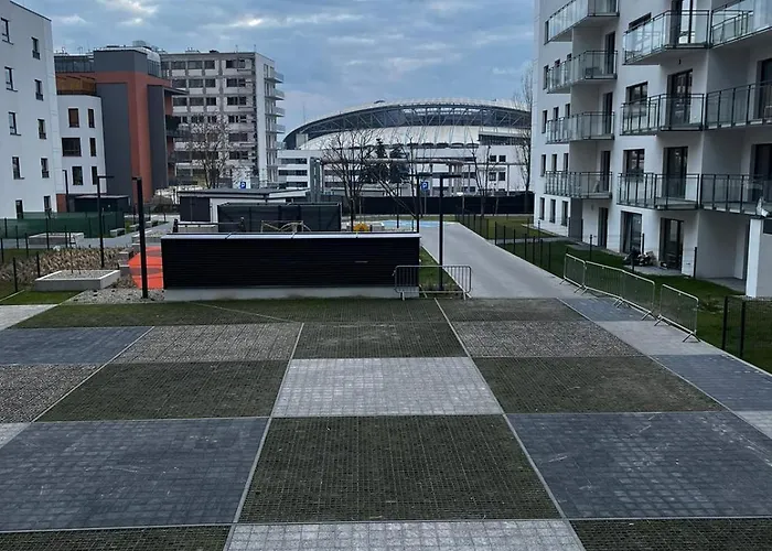 Z Widokiem Na Stadion Styl Industrialny Jedyny Taki Check In 24 H Apartmán